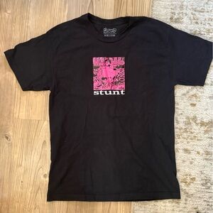 Stunt Black Tee with Pink Graphic "stunt"